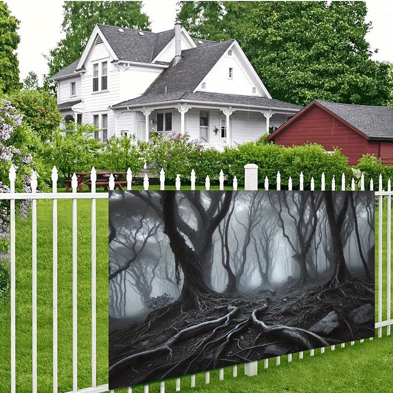 Misty Forest Background Banner - 8x6 feet polyester wall hanging, suitable for living room, bedroom, and officezyc