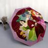 Disney VillainsCostumes Automatic Open/Close Umbrella - Cute Umbrella with Cute Design, Portable 3-Fold Compact Umbrella for Men & Women, Va