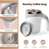 Self Stirring Coffee Mug, Electric Self Mixing Mug Automatic Magnetic Coffee Cup, Rechargeable 380ML Stainless Steel Mug for Coffee Milk Cocoa Tea