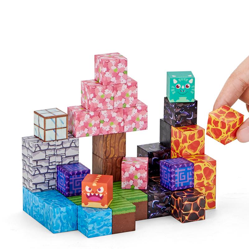 50pcs Set Toys STEM MontessoriStacking Cubes Construction Set ChristmasGift