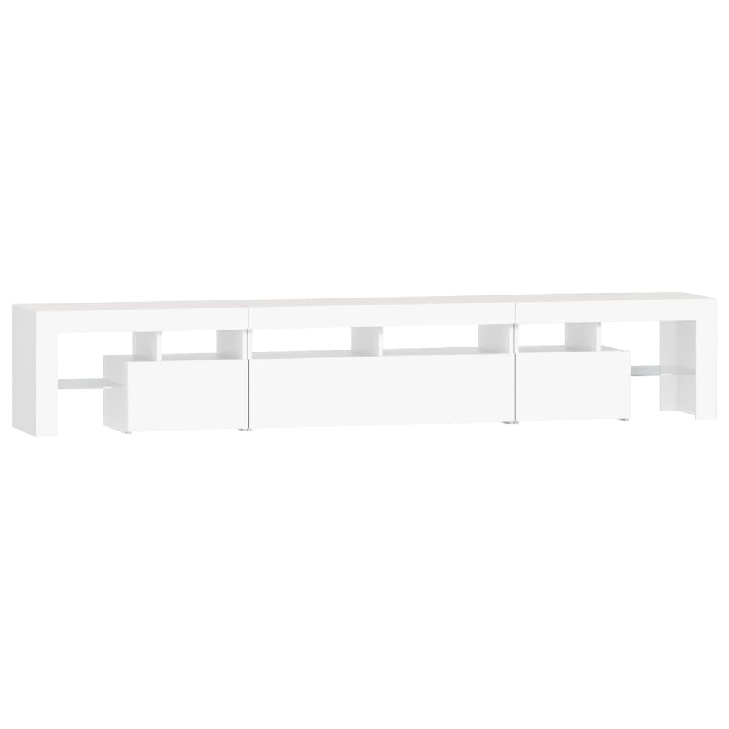 Vidaxl Szafka Pod Tv Z Oświetleniem Led, Biała, 230X36,5X40 Cm