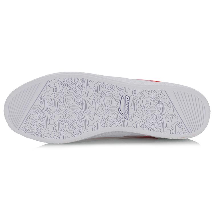 Li Ning Wave Скользкие Устойчивые к истиранию Низкие Кеды для скейтбординга Мужские Бело-оранжевые AGCP163-3