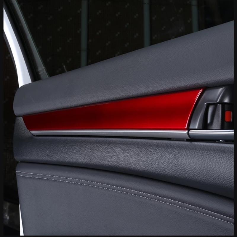Для Honda Accord 2018 ABS Стиль под карбон Накладки на внутренние дверные панели Подлокотники Полоски Защитные Молдинги