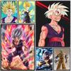 1 шт. DRAGON BALL Сон Гохан плакаты Самоклеящаяся Бумажная Печать Домашняя Гостиная Спальня Прихожая Бар Кафе Искусство