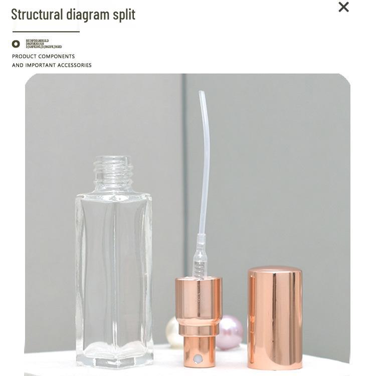 Mini Glass Perfume Atomizer: Portable Press-Type Spray Bottle (5ml, 6ml, 10ml, 20ml)