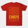 Мужская черная футболка с принтом Chiefs Печать на трансферной бумаге без вырезания Хлопковая футболка