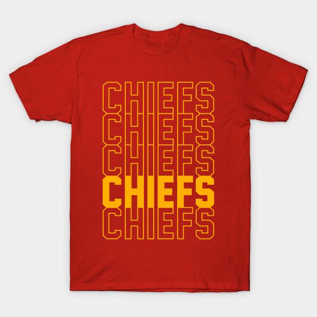 Мужская черная футболка с принтом Chiefs Печать на трансферной бумаге без вырезания Хлопковая футболка