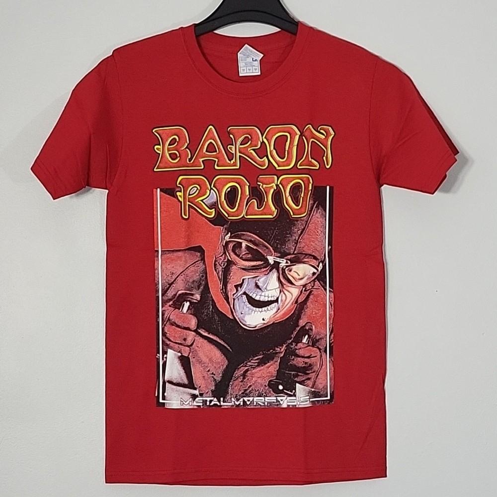 BARON ROJO Metalmorfosis S Маленькая Футболка Красная Мужская Логотип Группы Унисекс Футболка