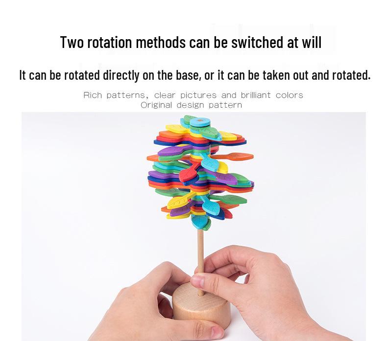 Деревянный волчок-орнамент игрушка по мотивам последовательности Фибоначчи