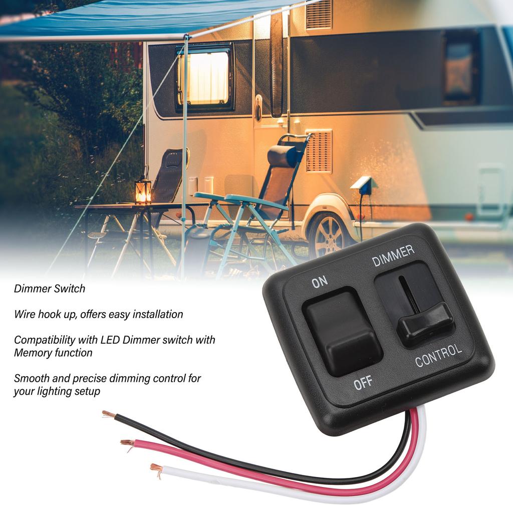 12 В тумблер с регулятором яркости высокой стороны для светодиодных галогенных ламп накаливания для автофургонов, грузовиков, полос, регулятор яркости для светодиодов