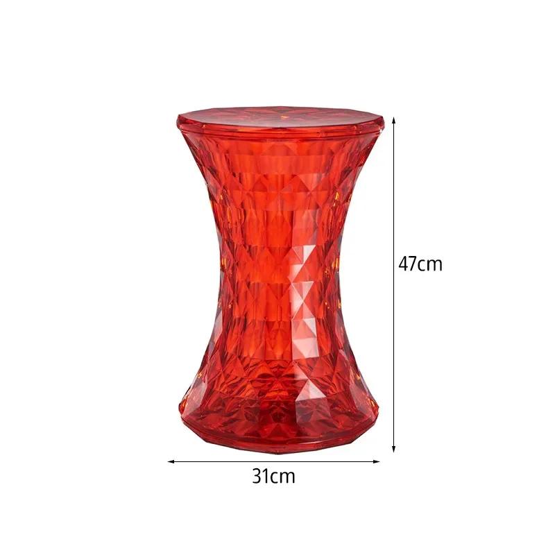 Хрустальный табурет, простой, цветной, прозрачный, для ванной, для дома, табурет для чистки обуви, креативные короткие табуреты, креативные, современные