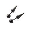 Trendy Titanium Steel Spike Earrings: Punk Gothic Irregular Stud for Men and Women.