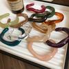 Unique Irregular Acrylic Cuff Bracelets For Women Simple Texture Multicolor Geometric Open Bangle Female Jewelry