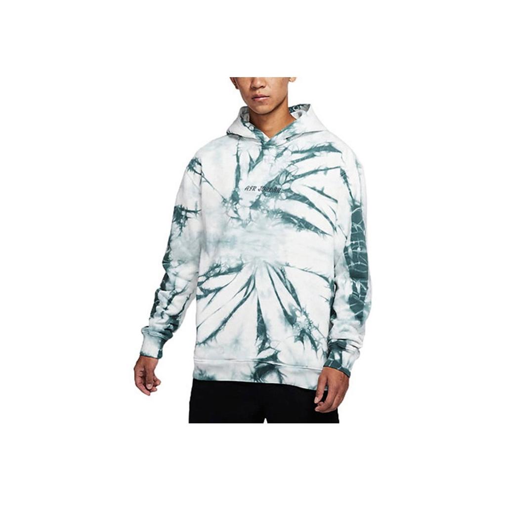 Air Jordan Tie-Dye Sport Hoodie With Large Back Logo Men Tops Green DR2647-133