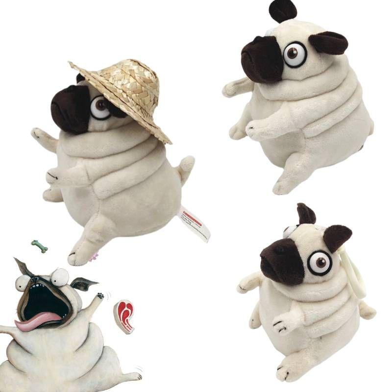 Красивая свинья собака мопс в шляпе плюшевая игрушка