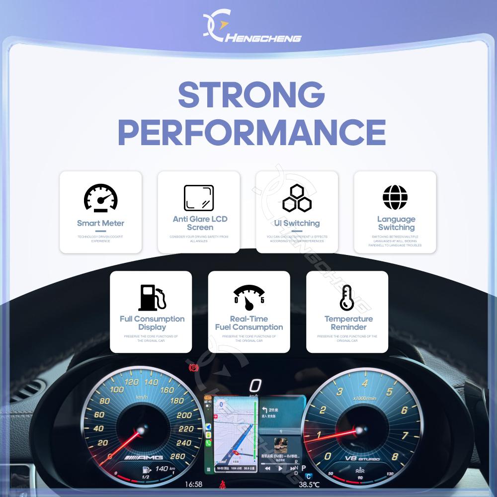 For Mercedes Benz W166/X116 ML GL GLE GLS 2012-2019 Digital Cluster LCD Dashboard Carplay Cockpit Virtual Instrument