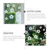 9 Pcs Small Flower Window Pattern Stickers Decorative Decal Flowers Anti-collision Pvc Decals