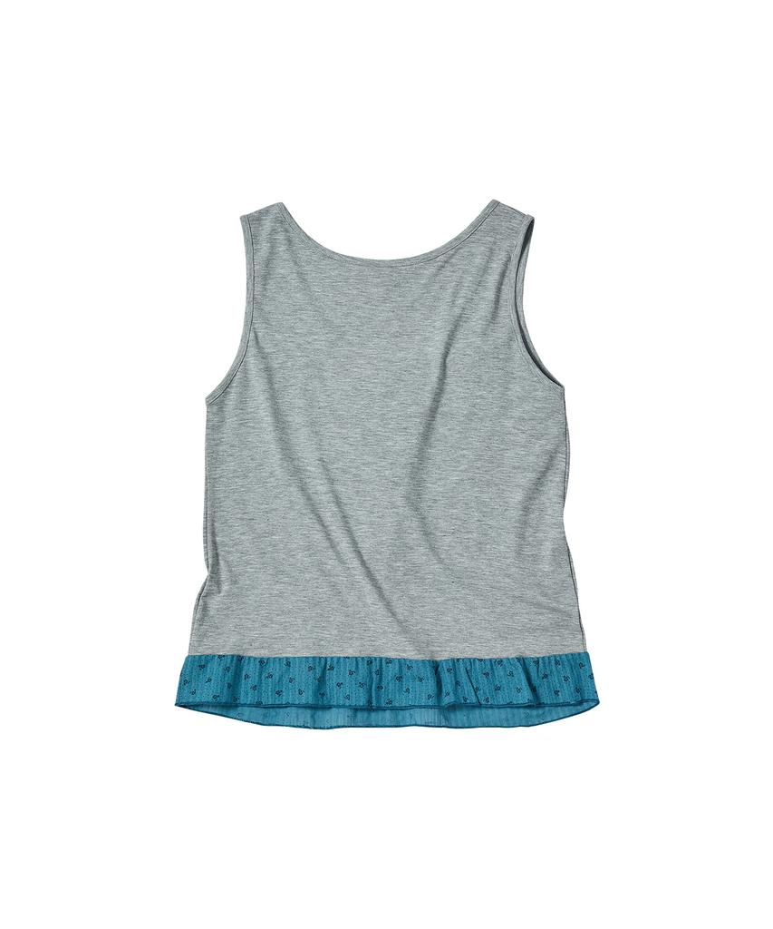 COMONINOZ W Flower Layered Sleeveless [Gray]