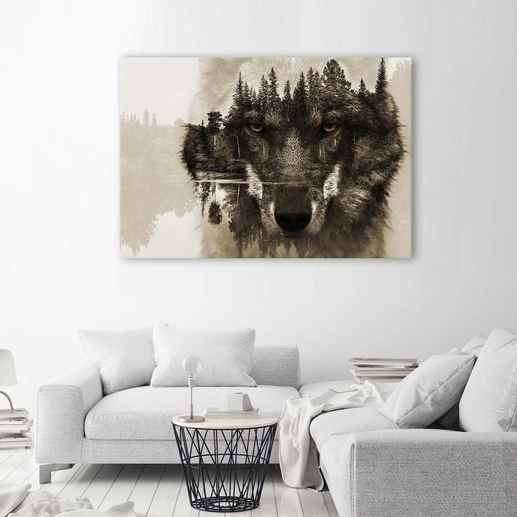 Canvas Print, Wolf Abstract