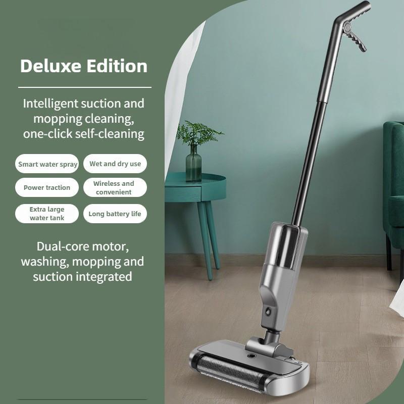 Интеллектуальная беспроводная электрическая швабра для подметания и мытья полов, встроенная швабра для мытья полов, портативная вращающаяся швабра