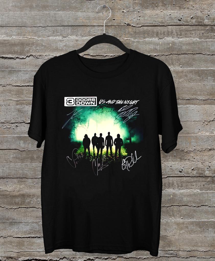 3 Doors Down – Us And The Night Signature Black All Size Shirt VC1010 Unisex T-Shirt