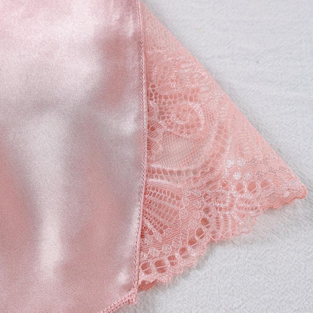 Women's Lace Satin Pajama Set - Camisole, Shorts & Wrap