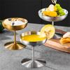 304 Stainless Steel Martini Cups Cocktail Glass Ice Cream Dessert Goblet Drink Champagne Metal Wine Cup Restaurant Bar Utensils