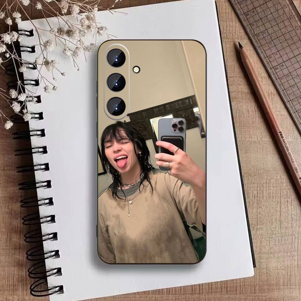 Чехол для телефона S-Singer B-Billie Eilish для Samsung Galaxy A73, A72, A71, A70, A52, A51 Другие Мягкий Черный Чехол