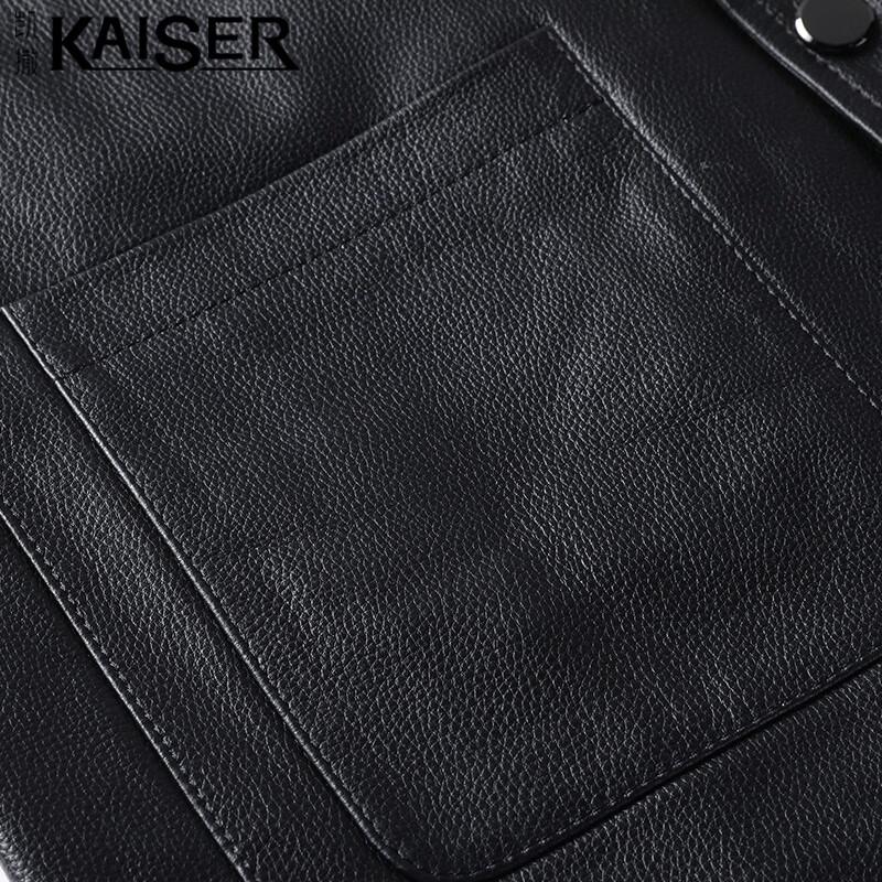 Kaiser Мужской жилет с V-образным вырезом из натуральной коровьей кожи