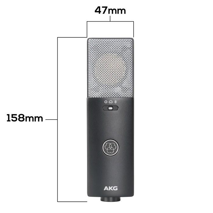 AKG C114 Конденсаторный микрофон с боковым адресом Кардиоидный/Всенаправленный/Двунаправленный с амортизатором Черный 1,4" x 1,9" x 6,2"