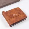 Ретро кожаный кошелек на молнии Мужской горизонтальный многослотовый держатель для карт Многофункциональный бизнес зажим для денег Мужской кошелек для монет Клатч