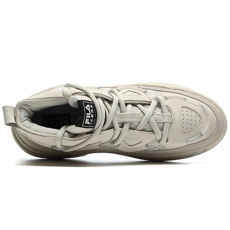 Fila Кеды мужские баскетбольные ретро Heritage Series из сетки и кожи, с круглым носком, средней высоты, цвет «пепельно-серый», F12M141201FLF