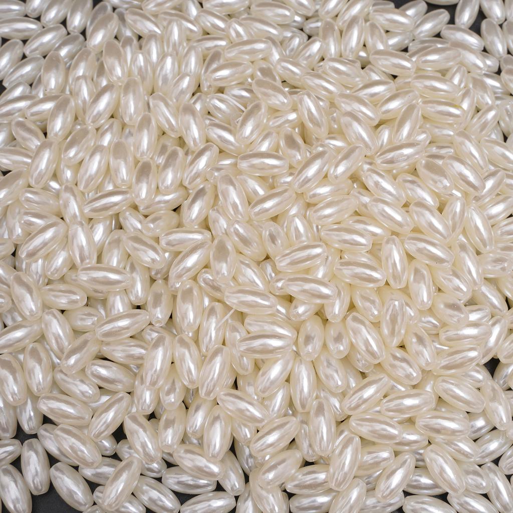 50/100Pcs White High Brightness ABS Water Droplet Shaped Imitation Pearls Scattered Beads For DIY Bracelets Necklaces Jewelry Making