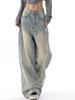 Autumn/Winter New Vintage Loose Simple Casual Female Jeans American Classic High Waist Slim Fashion Distressed S-XL Women Jeans