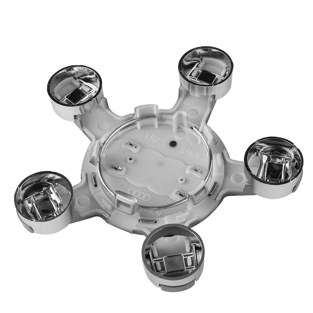 2026 Hot 4PCS Car Five Claws Wheel Center Cap Hub Covers Auto Emblem Decoration Accessories for z1 A3 A4L A5 A6L A7 Q5 New A8L TT R8 S61z
