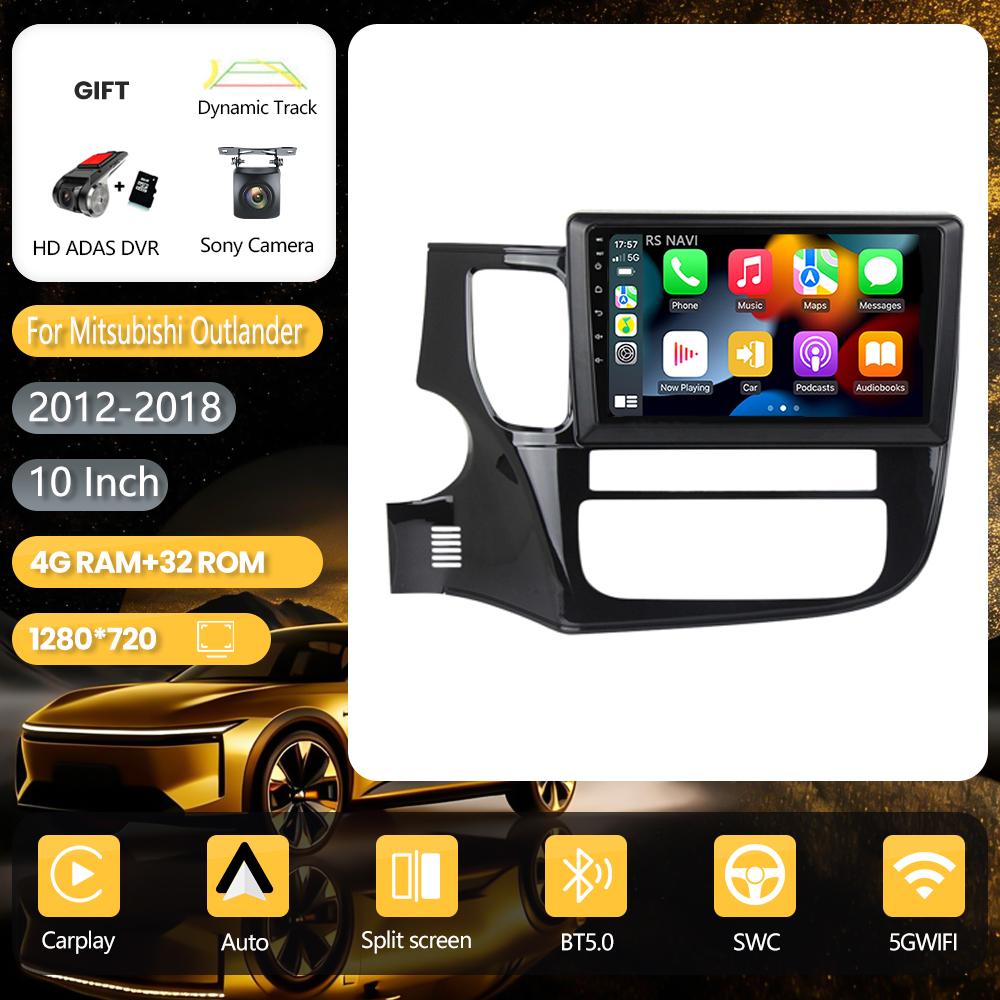 Android 16 для Mitsubishi Outlander 3 GF0W GG0W 2012 - 2018 Carplay Auto Автомагнитола Мультимедийный плеер Навигация Экран Qualcomm