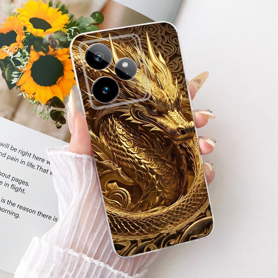 Чехол для Realme GT 7 GT7 T 5G RMX5061 Милый Лев Модный Расписной Чехол Мягкий Силиконовый Чехол для Телефона для Realme GT 7 Pro GT7T 5G