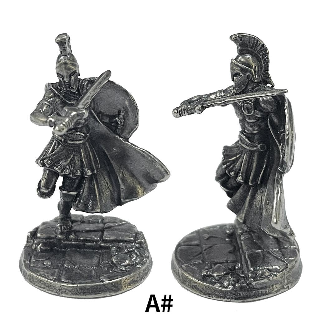 1pcs Ancient Spartan Rome Soliders Figurines Miniatures Vintage Metal Soldiers Statue Desktop Ornament Gift
