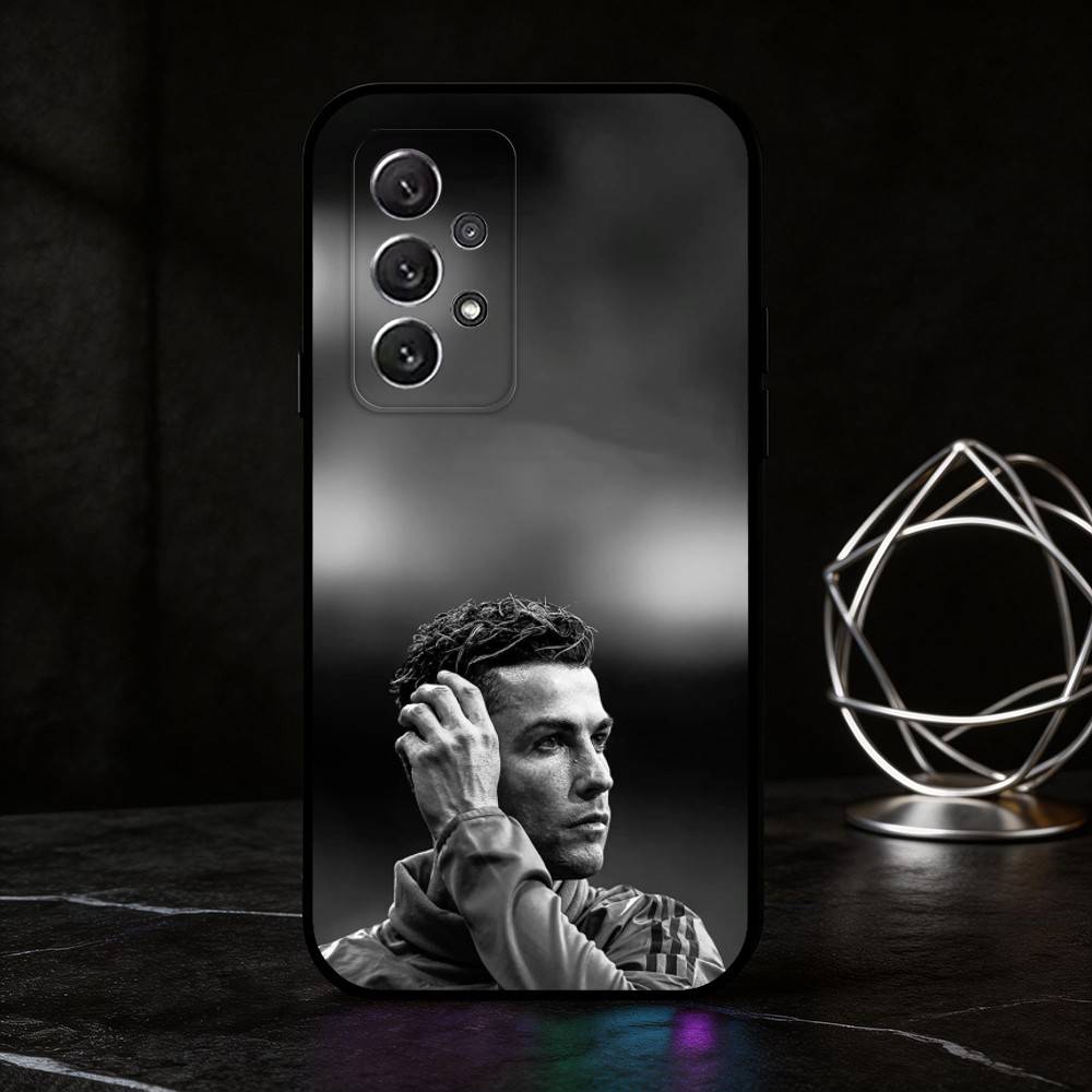 G-Global idol C-CR7 Чехол для телефона Samsung S25,24,21,22,23,30,Ultra,20,Plus,Fe,Lite,Note Мягкий черный чехол