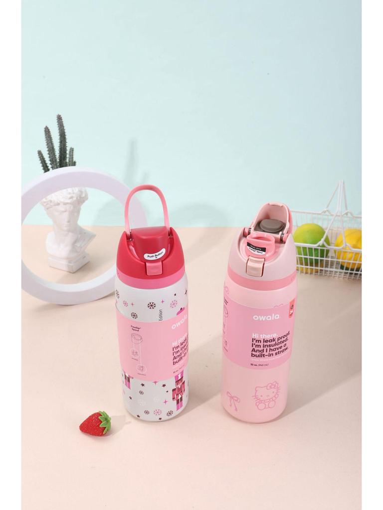 Owala Изолированная спортивная бутылка для воды из нержавеющей стали - Креативная, Модная, Портативная чашка для фруктов