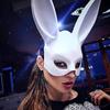 Black White Rabbit Mask Halloween Party Decoration Party Long Ears Rabbit Bunny Mask Costume Cosplay