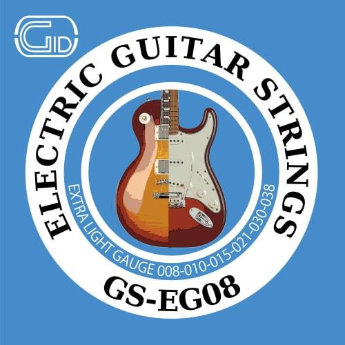 GID STRINGS Series Electric Guitar Strings, 08-38 Extra Light Gauge, GS-EG08