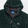Champion Худи средней длины на молнии Bonding Boa Long Relax Script, Рукав, Посадка, Эластичность, Тепло, Ветрозащита, Логотип, Куртка, Мужская, Спорт, Зеленый, C3-AS601