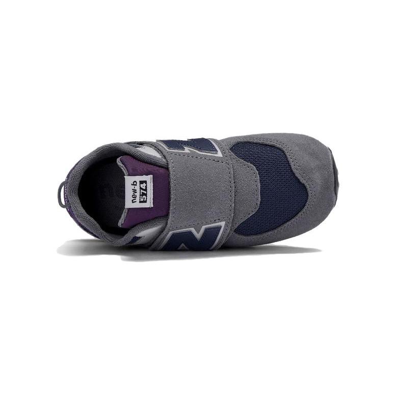 New Balance Детские кроссовки для малышей, устойчивые к пинкам и истиранию, низкие, темно-серые, для младенцев и малышей, NW574KGN