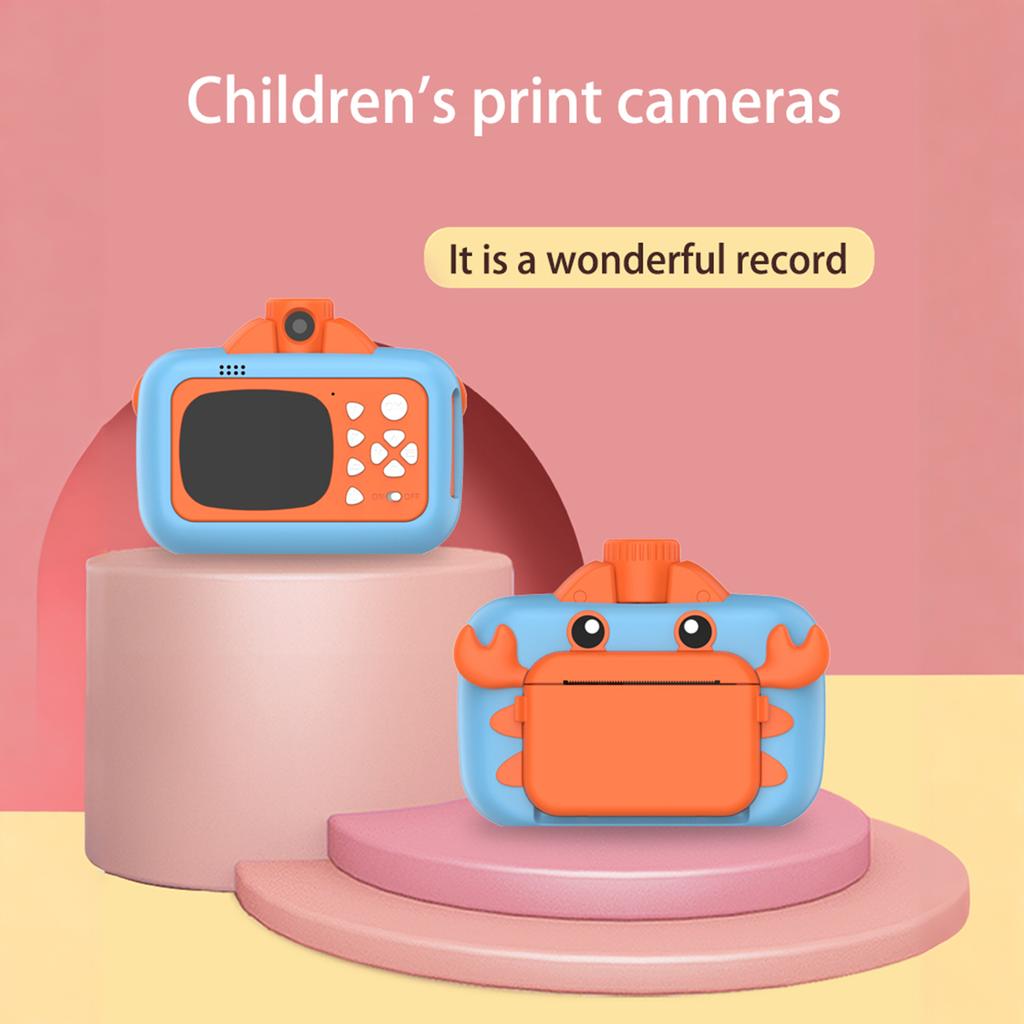 Милая детская камера мгновенной печати 1080P Детская цифровая камера Детская камера мгновенной печати с поворотом на 180 градусов