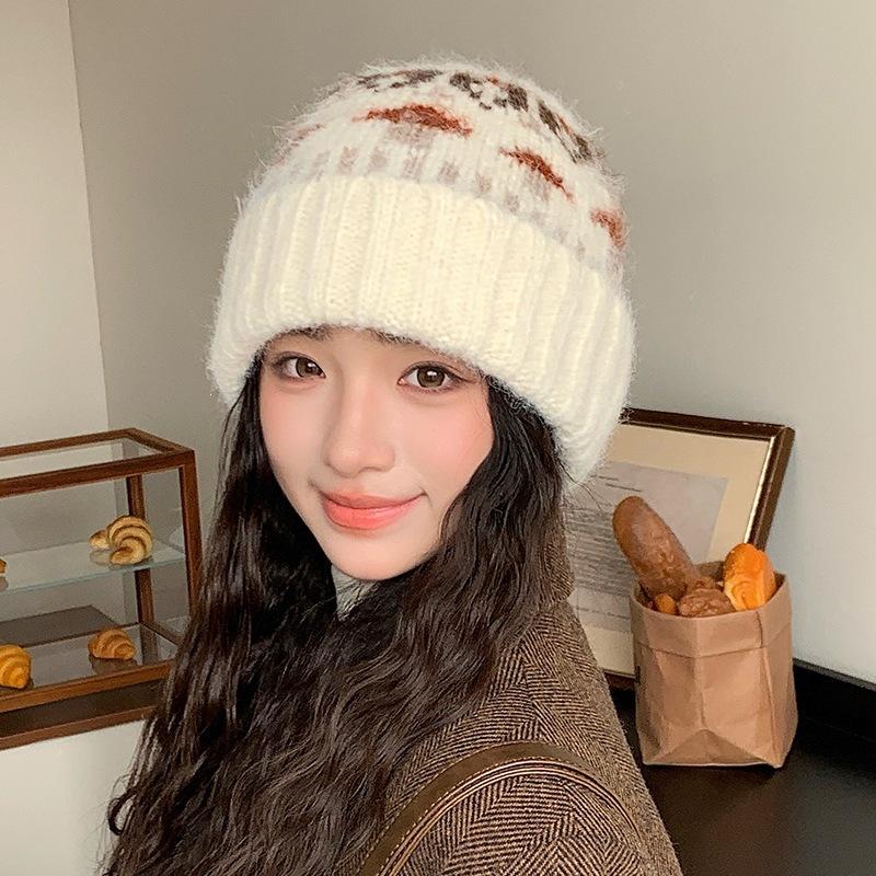 Women S Thick Warm Knitted Hat For Big Head Circumference Autumn Winter Cold Hat