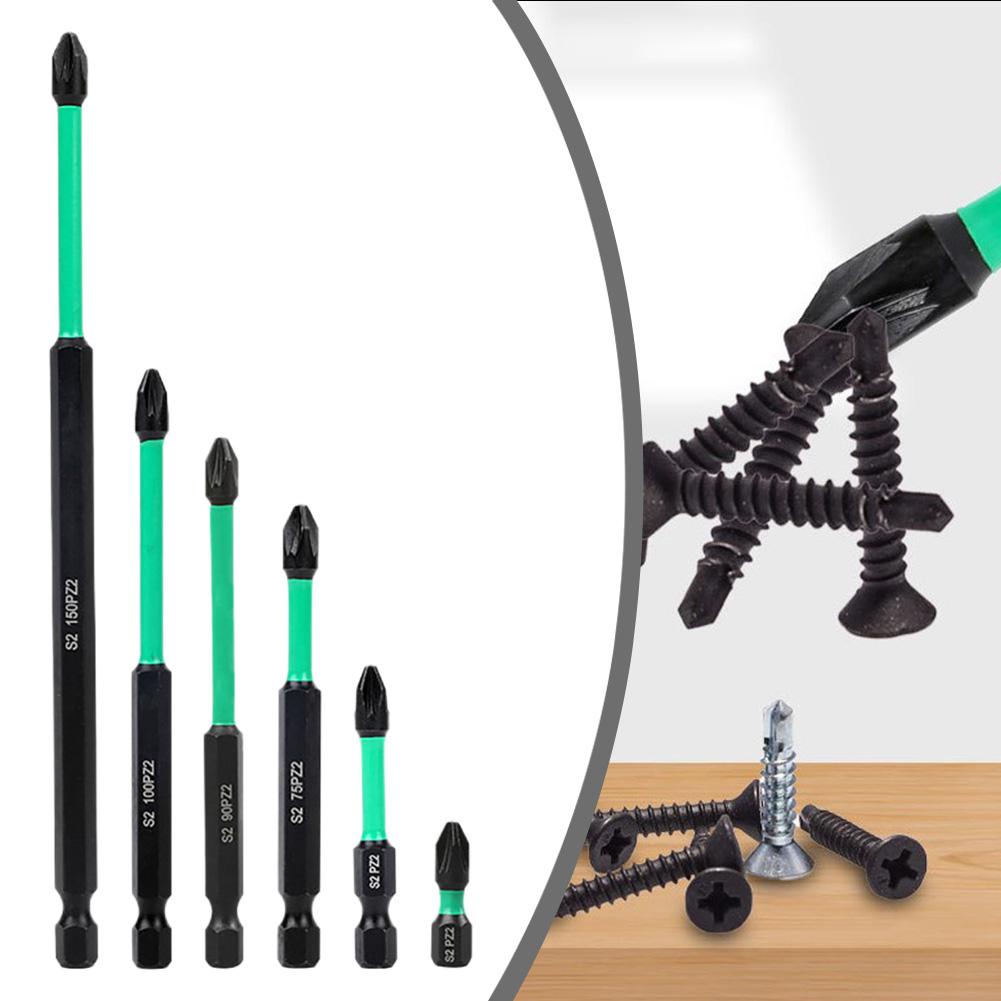 Бита-отвертка с магнитной головкой PZ-2 длиной 25–150 мм, биты-отвертки из легированной стали с нескользящим шестигранным хвостовиком