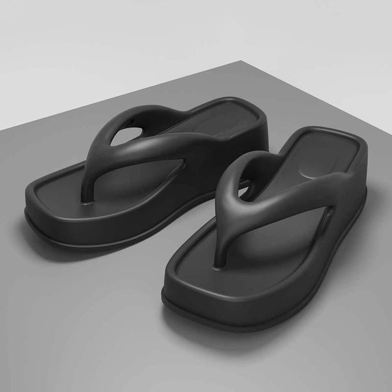 Шлепанцы женские сандалии тапочки на танкетке из ЭВА женская летняя верхняя одежда тапочки на толстой подошве с открытым носком тапочки Pantuflas De Mujer