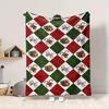 1Pc Christmas Plaid Snowflakes Blanket Soft And Comfortable Casual Warm Camping Travel Christmas Halloween Gift M91732