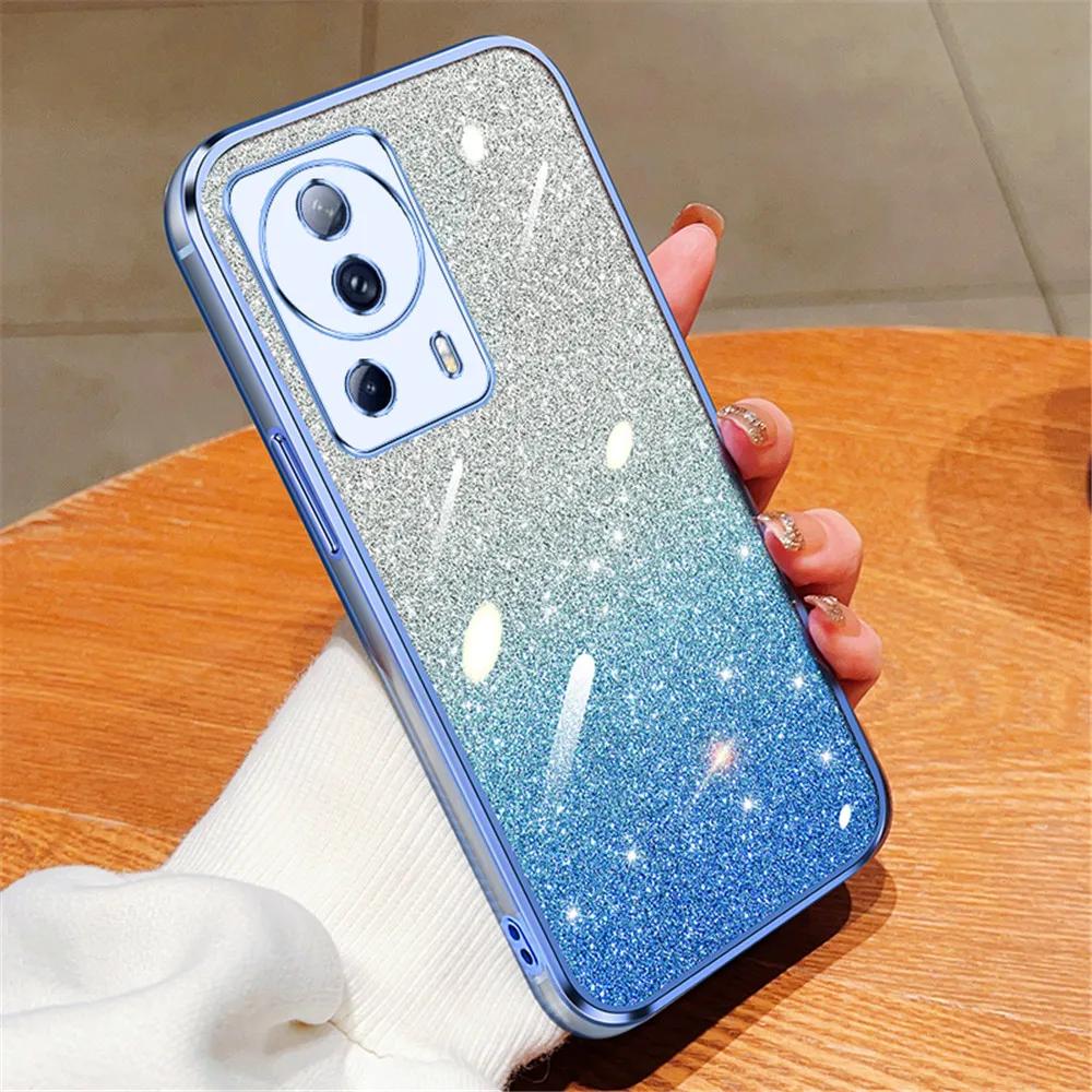 Mi13 13lite 13tpro Роскошный блестящий чехол с градиентным покрытием для Xiaomi 13T Pro 13 Lite 14 12T 11T 12 11 Lite Pro POCO C65 Мягкий чехол
